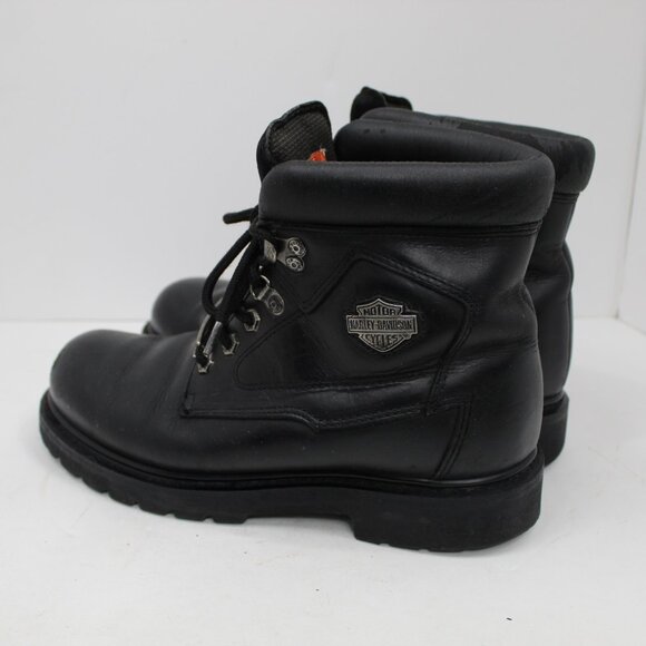 Harley Davidson Black Leather Riding Boots Stock #91005 - Picture 8 of 11